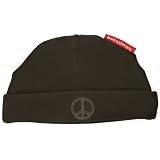 Peace Sign Beanie (Black) - Size 0 - 6 Months