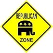 REPUBLICAN ZONE elephant novelty NEW sign