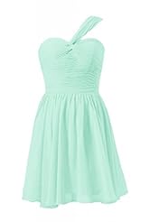 Cocktail Chiffon Lace-Up Homecoming Dress/Bridesmaid Dress/Mini Dress 