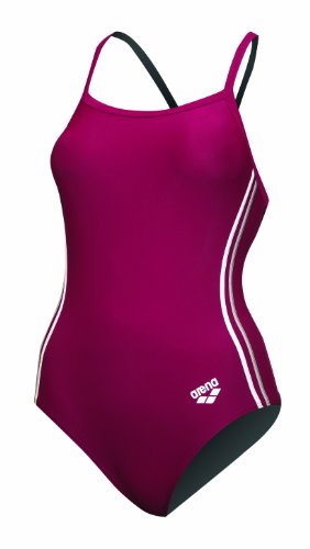 Arena Girl's Meas Youth Xtra Life Lycra Swimsuit, Berry Red, 26