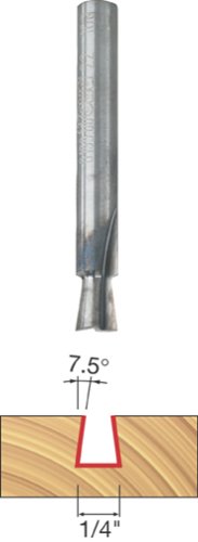 Freud 22-100 1/4-Inch Diameter 7-1/2-Degree Dovetail Router Bit with 1/4-Inch Shank