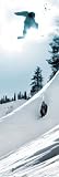Snowboarder (Powder, Door) Sports Poster Print - 21x62