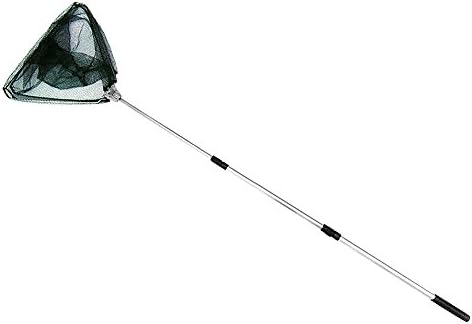 Kairuide Triangular Brail Folding Fishing Net Aluminum 3 Section Extending Handle Pole