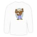 Long Sleeve T-shirt with strong, bald, cartoon, animal, eagle