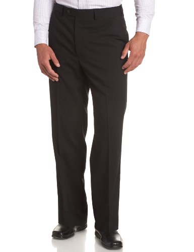 Louis Raphael Men's 100% Washable Wool Solid Pant