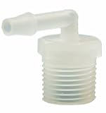 Value Plastics 1/8-27 To 1/8 Barb Elbow 7/16 Hex Black Nylon