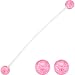 PREGNANT Belly Button Ring with Pink GLITTER UV Ends
