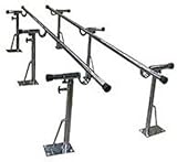 10' Floor Mounted Parallel Bars, Six Posts, 500 LB Capacity, 20“H x 4'W x 7'L, with 2“