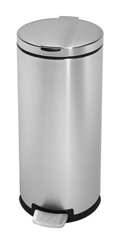 simplehuman CW1132 30 Liter Round Step Can  Brushed