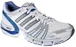 Adidas Mens AdiStar Cushion 6 Run White/Neon Blue/Metallic Silver Running