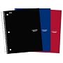 Five Star� 1-Subject Notebooks in Red, Black, and Navy, 3-Pack (08277)