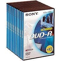 Childrens Toyshop  Electronics : Sony DVD-R 4.7Gb (8X Speed) Videobox 10pk