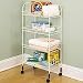 Office Products : ClosetMaid Four Tier Rolling Cart, White #01-86770