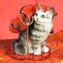 Silver Maine Coon Ornamnet Tiny Devil Maine Figurine