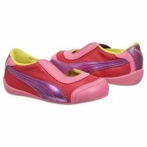 PUMA Sneakerina Mesh Ballet Flat (Toddler/Little Kid/Big Kid),Virtual Pink/Pink/Grape,4 M US Toddler