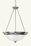 Livex Lighting 7129-91, Home Basics 2 Light Colonial Pendant Lighting Fixture, Nickel, Glass, B1842