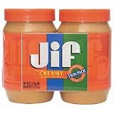 JIF Peanut Butter Creamy 40 oz Jar (2 Pack)