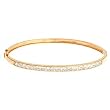 STERLING SILVER 925 CLEAR CZ GOLD PLATED BANGLE