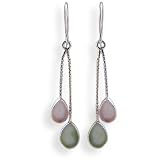 Pastel Sea Glass Dangle Earrings