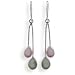 Pastel Sea Glass Dangle Earrings