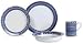 Dansk Bistro Cafe Belgian Blue 16 Piece Dinnerware China Set Service for 4