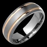 Alam Titanium Band with 14kt.Pink Gold Inlay