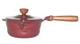 Lafont 2-Quart Saucepan with Wood Handle, Burgundy