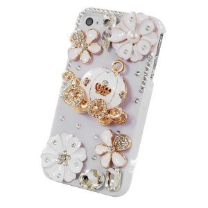 EVTECH(TM) Pink Bow GEM Series Luxury Crystal Diamond Bling Design Cover Case for Iphone 4 4g 4s (100% Handcrafted)