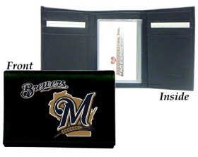 Milwaukee Brewers Embroidered Trifold Wallet