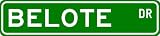 BELOTE Street Sign ~ Personalized Family Lastname Sign ~ Gameroom, Basement, Garage Sign **