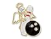 Bowling Angel Tac Pin Wings & Wishes Gift Boxed