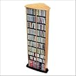 Corner Storage Media Tower in Oak Finish By Prepac Furniture