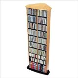 Corner Storage Media Tower in Oak Finish By Prepac Furniture