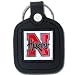 Nebraska Cornhuskers Leather Square Key Ring - NCAA College Athletics Fan Shop Sports Team Merchandise