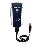 Coiled Power Hot Sync and Charge USB Data Cable w/ Tip Exchange for the Samsung SCH-A560 - Gomadic Brand