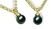 18K yellow gold Merlin Black Tahitian cultured pearl and diamond pendant