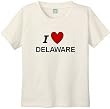 I LOVE DELAWARE - BigBoyMusic Youth Designs - White T-shirt