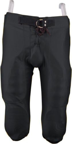 Black Football Pant with Thigh & Knee Pads (Removable) and Black Belt