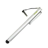 iKross Statinless Steel Capacitive Stylus with 3.5mm Adapter Plug (Silver) for iPad 2, new iPad, Kindle Fire, iPhone 4S 4 3GS, iPod Touch, Motorola Xoom, Xyboard, Droid, Samsung Galaxy, Asus Eee Pad Transformer, Acer Iconia, ViewSonic gTablet, Toshiba Thrive, Superpad, HP Touchpad, Blackberry Playbook & Other Smartphones / Tablets - Retail Packaging