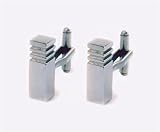 Rectangular Block Stainless Steel Cufflinks with Grooves