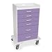 TrippNT 51074 HDPE/ABS Procedure Cart, Front Locking, 33" Width x 48" Height x 22" Depth, 6 Drawers, Gum Drop