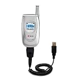 Coiled Power Hot Sync and Charge USB Data Cable w/ Tip Exchange for the Samsung SPH-A620 - Gomadic Brand
