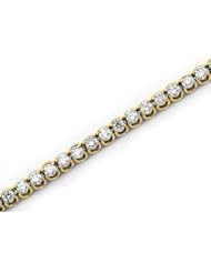 14K Yellow Gold Diamond U Bracelet