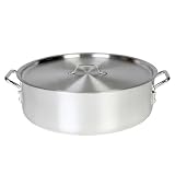 Thunder Group 24 Quart Aluminum Braiser with Lid