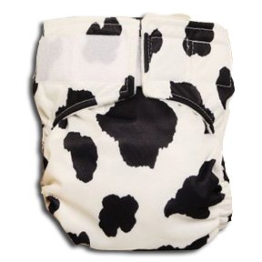 Moo Cow Velcro Easy Clean Pocket One Size Cloth Diaper by Mommy's Touch