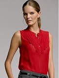 Banana Republic Women's Monogram Sleeveless Pleated Blouse