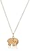 Rose Gold Plated Sterling Silver Elephant Pendant Necklace, 18