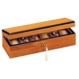 Ragar Teakwood Watch Collector Box with Black Ebonized Edge