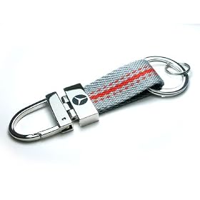 Mercedes Benz rojo y gris de nylon llavero