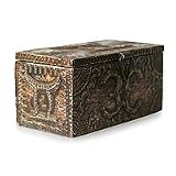 NOVICA Wood and aluminum jewelry box, 'King's Treasures'